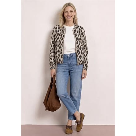 Blouson met rits en print