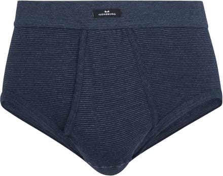 Gotzburg heren slip met gulp (1-pack) - middenblauw gestreept