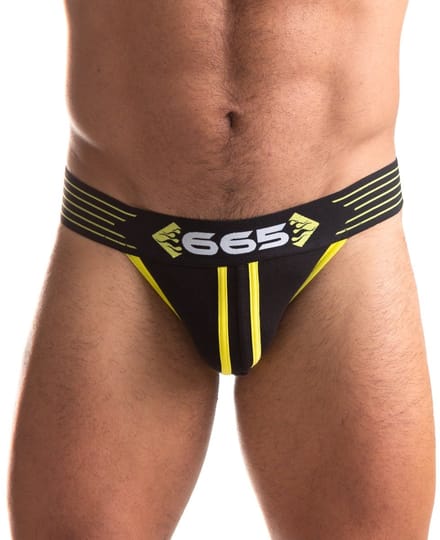 665 - Rally Jockstrap - Zwart/Geel M