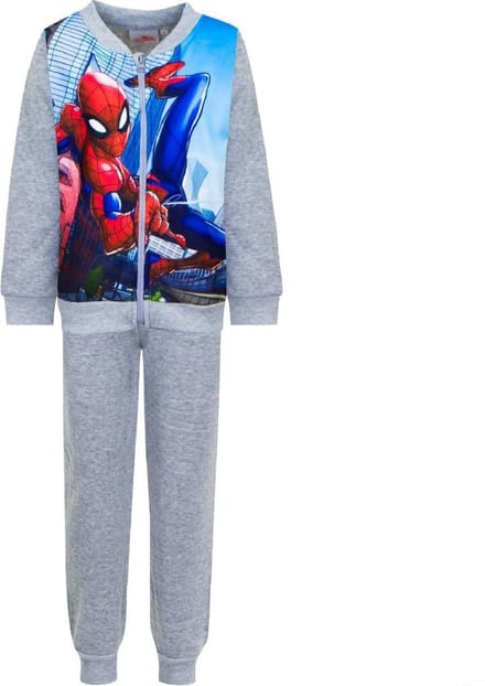 Marvel Spiderman joggingpak / trainingspak - 2-delig - grijs - maat 92/98 (3 jaar)