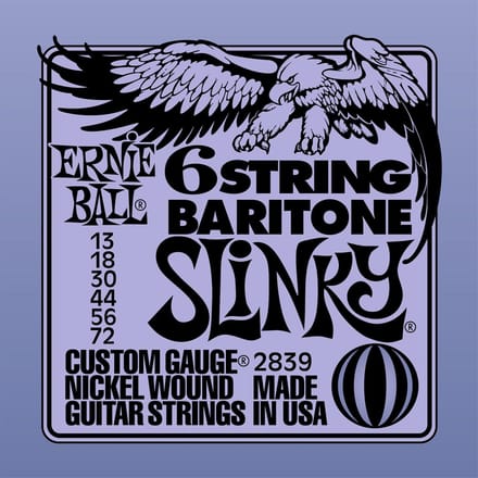 Ernie Ball EB2839 13-72 Slinky Baritone nikkel Plated - Snaren