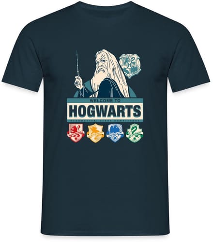 Harry Potter Welkom Op Zweinstein Perkamentus T-Shirt Heren