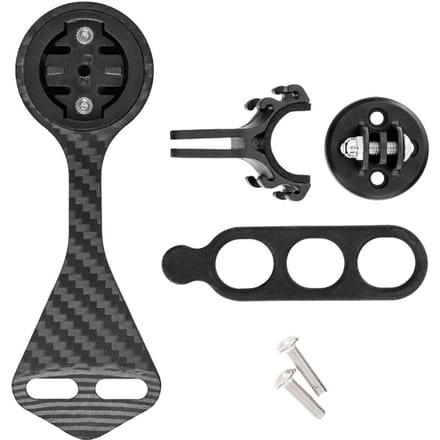 Fietscomputer Mount Out Front Mount Koolstofvezel Fiets Snelheidsmeter Beugel voor Mountainbike Road zwart