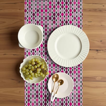 ABAKUHAUS Abstracte Tafelloper – Magenta roze, 40x180 cm