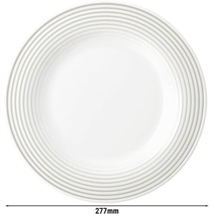 (6 stuks) SELTMANN WEIDEN Bord - plat - Ø 280mm - Parelgrijs