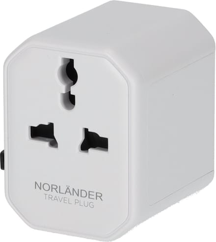 Norlander Universele wereldstekker - Reisstekker - USA/AUS/UK/EU Stekker - USB-A & USB-C Aansluiting - Wit