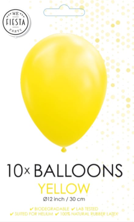 10x Ballonnen Geel