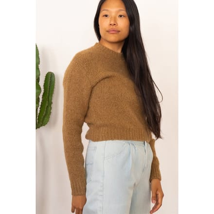 TWOTHIRDS Kythira Knit Camel Maat: M | Sweaters Outlet | Dames | Bruin