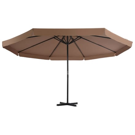 vidaXL - Parasol - met - draagbare - voet - taupe