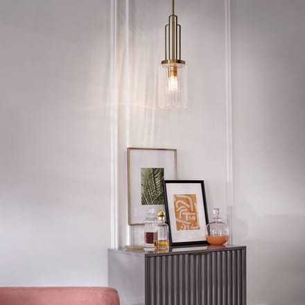 Kichler LED Hanglamp Kimrose | 1X E27 Max 60W | Dimbaar | Brushed Natural Brass