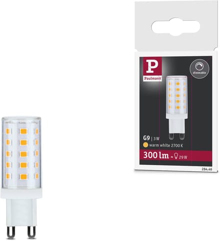 Standaard 230 V LED stiftfitting G9 300lm 3W 2700K dimbaar Helder