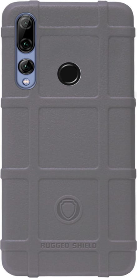 RUGGED SHIELD Rubber Bumper Case Hoesje Geschikt voor Huawei P Smart Z - Grijs