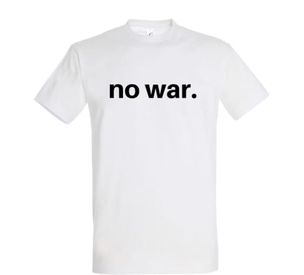 NO WAR. T-shirt korte mouw wit - Maat S