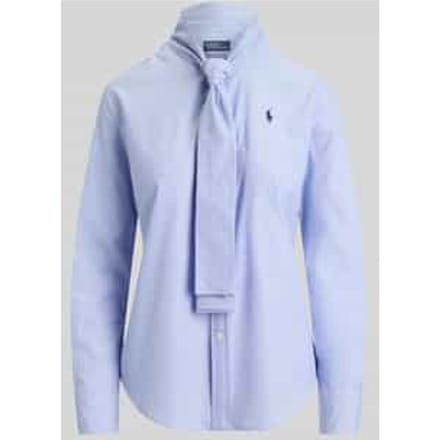 Slim fit overhemdblouse van puur katoen