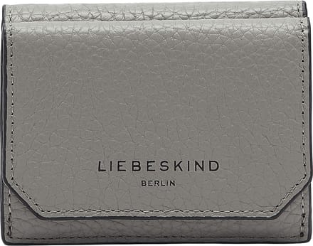 LIEBESKIND BERLIN Leren Portemonnee Lora Heavy Pepple Lillian Wallet Thunder Grijs