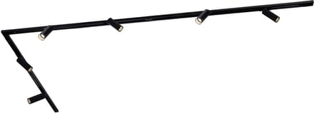 Ledvion - LED Railverlichting 3M + 6 Railspots (Zwart - Dimbaar - GU10 Fitting) - 1-Fase
