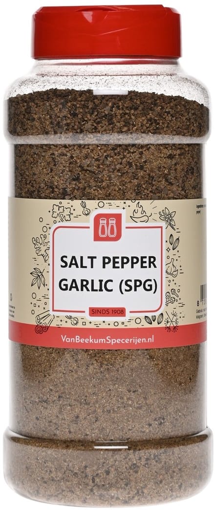 Van Beekum Specerijen - Salt Pepper Garlic (SPG) - Strooibus 800 Gram