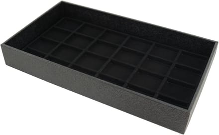 Sieraden Display Lade - Orginiser Bak - Sieraden Presenteren - Versterkt Kunstleer - 37.5 cm - Zwart