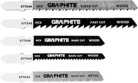 GRAPHITE - Decoupeerzaagbladen Set - HCS - 6-21 TPI
