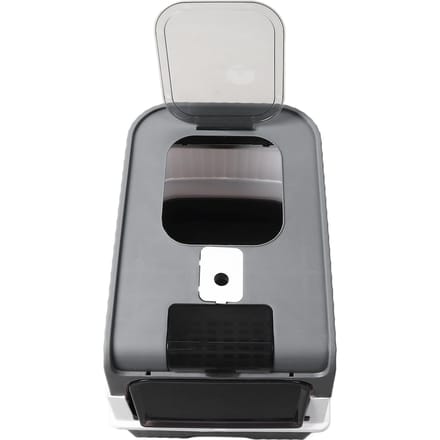Litière pour chat fermée Grand espace Anti-salissures Élimination des odeurs Conception à tiroir Litière portable pour chat d'intérieur white