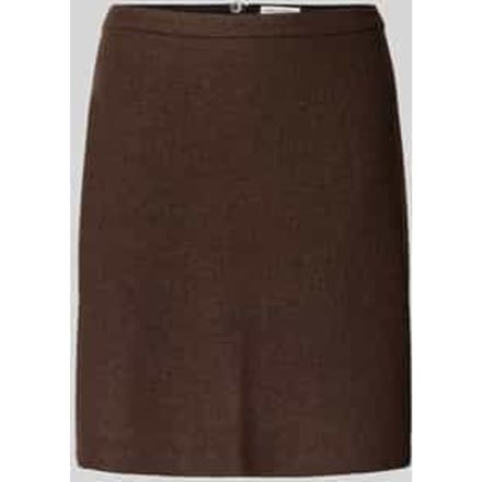 Regular fit mini-rok van mix van viscose en wol