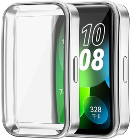By Qubix - TPU bescherm case - Zilver - geschikt voor Huawei Band 10 / 9 / 8