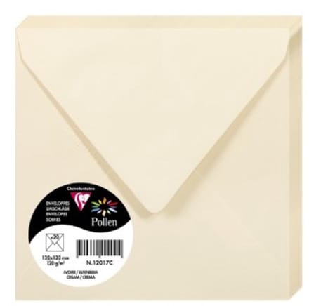 Stuifmeel van Clairefontaine enveloppe 120 mm, ivoorkleurig