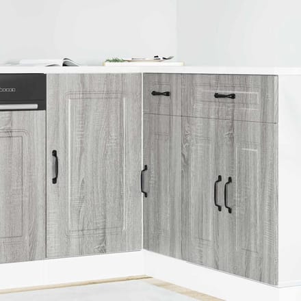 vidaXL - Onderkast - Kalmar - bewerkt - hout - grijs - sonoma - eiken