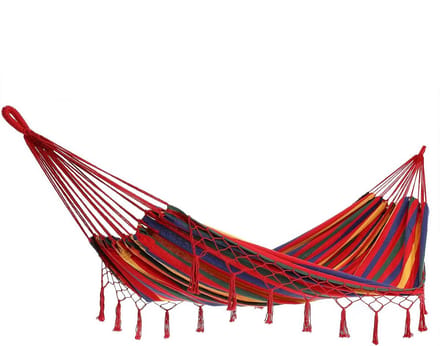 Ruime Hangmat 320x150cm - Belastbaar tot 300kg - Boho Stijl - Rood