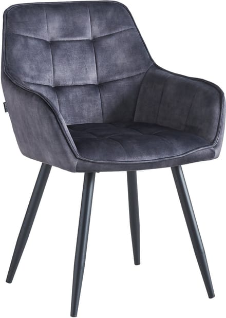 Colenis® - Oriana Eetkamerstoel - Set Van 6 - Antraciet - Adoré Velvet - Design