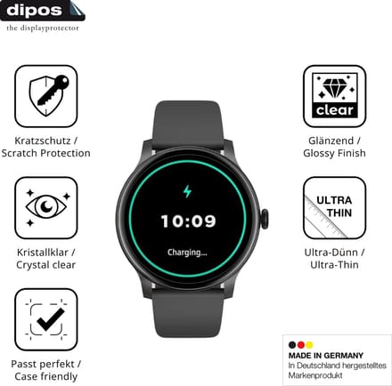 dipos – 6x Beschermfolie geschikt voor AcclaFit D2 1.38 Zoll | Krasbestendige & heldere Screenprotector Ultra-Thin
