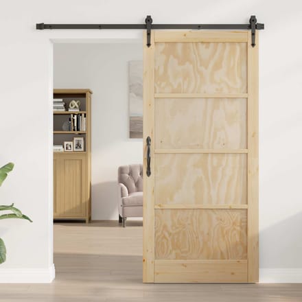 vidaXL - Interne - Deur - 93 - x - 202 - cm - Multiplex - Naturel
