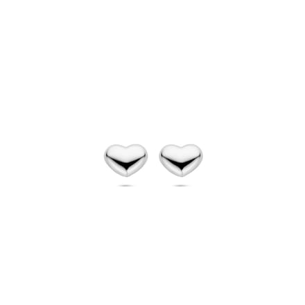 Zilver Gerhodineerd Oorknoppen Hartje 8,5 Mm 1339601