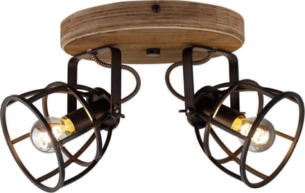 Chericoni Aperto Plafondspot - 2 lichts - Ø12 cm - E14 - Zwart