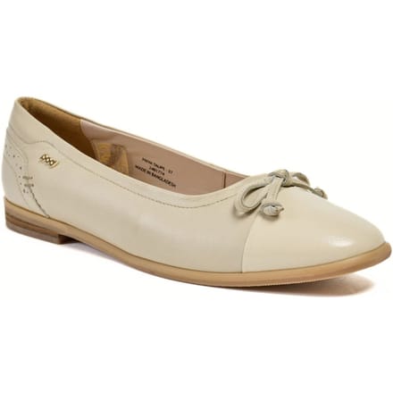 Pod Priya Leren Dames Taupe Ballerina's