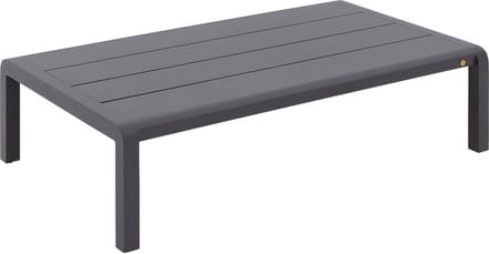 Goossens Tuintafels Yngvar - Aluminium - grijs - 140 x 35 x 84 cm