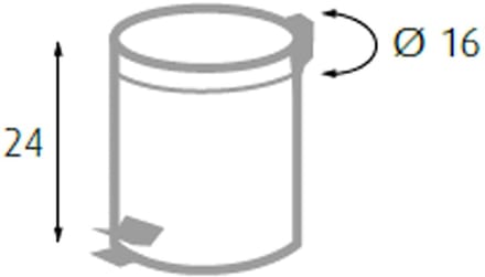 Ronde Stalen Prullenbak met Pedaal - 3 Liter