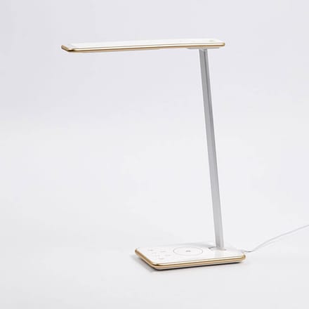 Aluminor LED bureaulamp Orbit met inductie, goud