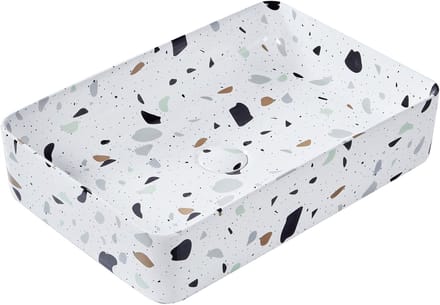NULES - Wastafel - Terrazzo - 61 x 35 cm - Keramiek