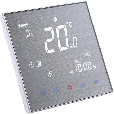 BTH-2000L-GA Water Vloerverwarming Thermostaat Digitale Temperatuurregelaar Groot LCD-scherm Touch Button Control 5A AC 95-240V GA wit