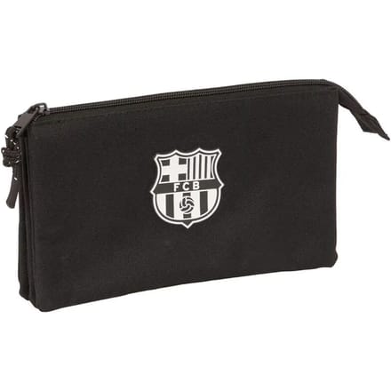 Pennenetui met 3 vakken F.C. Barcelona Zwart 22 x 12 x 3 cm