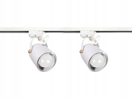 2x E27 Railspot Wit, 1m Rail, 1-fase, Salonverlichting