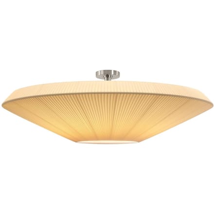 Bover plafondlamp Siam 120, hoogte 36 cm, nikkel/crèmekleurig