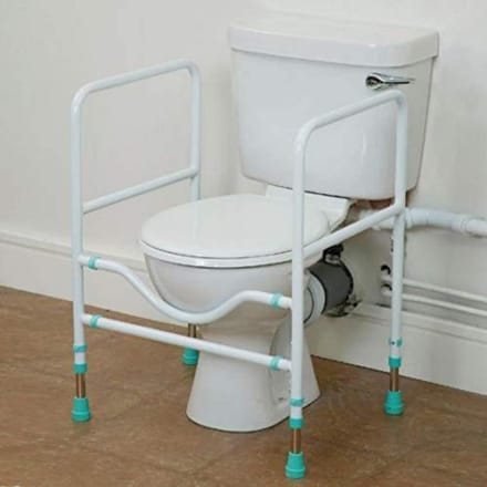 Toiletbeugel Zitting met Handgrepen voor Ouderen en Mindere Mobiliteit