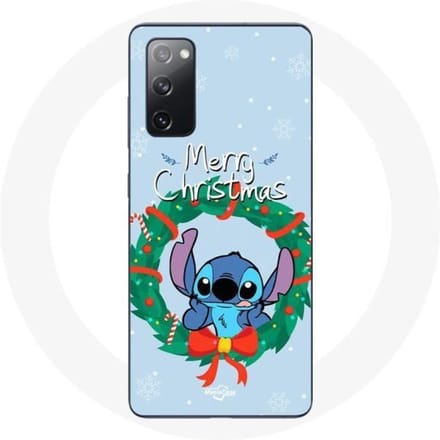 Coque pour Samsung Galaxy S20 FE Stitch neige joyeux Noël bleu