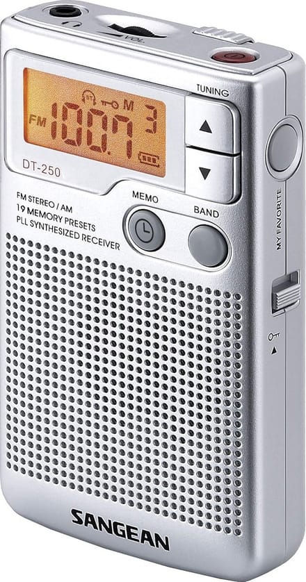 Draagbare FM/AM Radio met Hoofdtelefoon en LCD Display