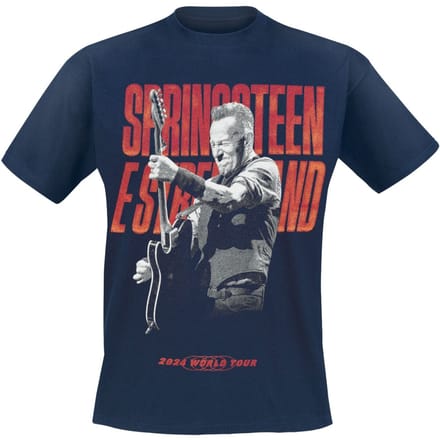 Bruce Springsteen T-shirt - Guitar - S tot XXL - voor Mannen - navy