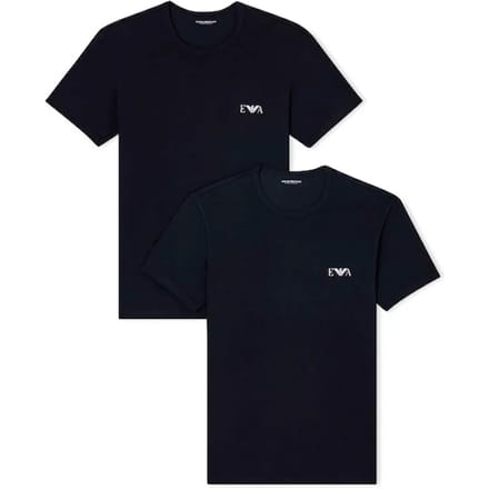 Emporio Armani Stretch Jersey Fitted Loungewear Shirt Heren (2-pack) - Maat S