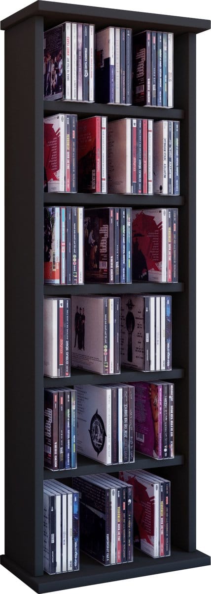 Houten CD DVD-standaard plank kabinet opslag staande plank standaard Vostan