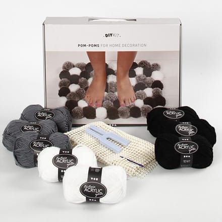 Creatief met Pom-poms grijs harmonie 1set